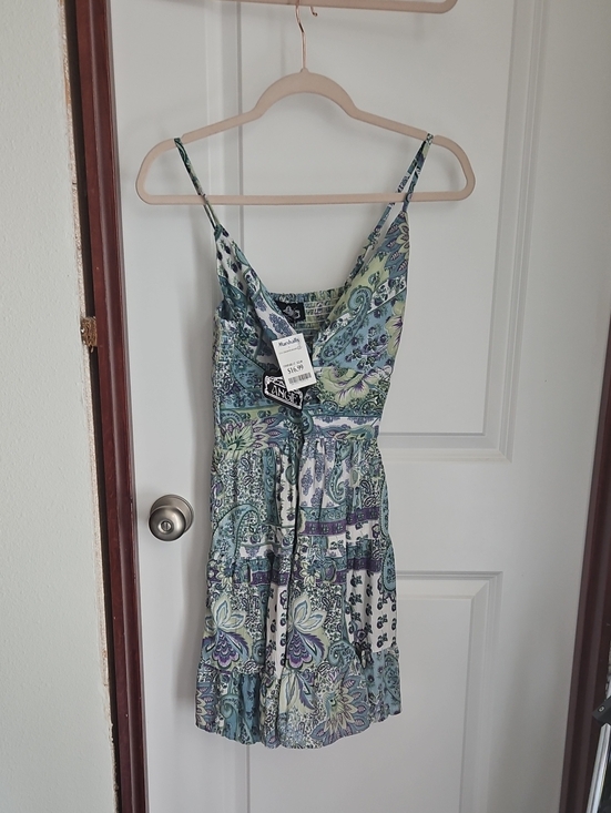 Angie Dresses & Skirts - Angie Paisley Mini Dress in Green and Blue